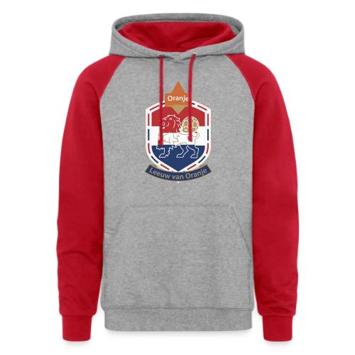 Netherlands Lion Crest T-Shirt, Dutch Badge Gift - Unisex Colorblock Hoodie