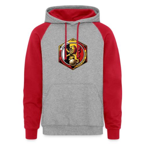 Belgium Lion Valor T-Shirt, Belgian Pride Gift - Unisex Colorblock Hoodie