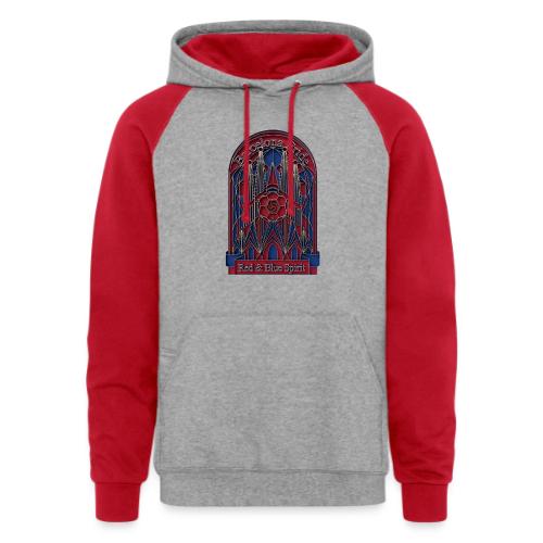 Barcelona Scarlet Pride T Shirt, Vibrant City Gift - Unisex Colorblock Hoodie