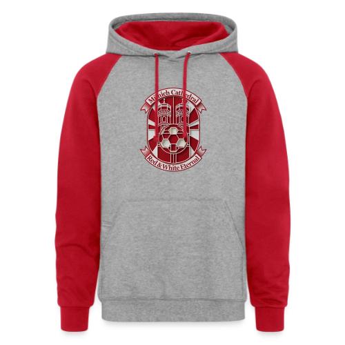Munich Cathedral T Shirt, German Football Fan Gift - Unisex Colorblock Hoodie