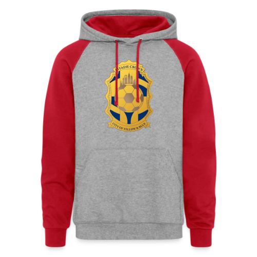 Riyadh Crown T Shirt, Modern Desert Pride Gift - Unisex Colorblock Hoodie