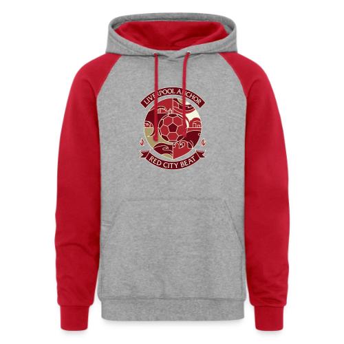 Liverpool Anchor T Shirt, Soccer City Pride Gift - Unisex Colorblock Hoodie