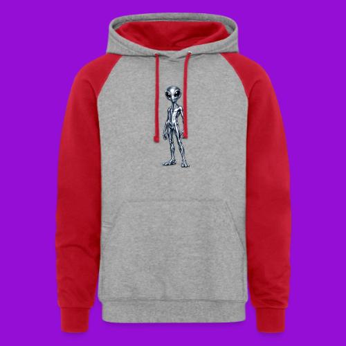 Silver Alien - Unisex Colorblock Hoodie