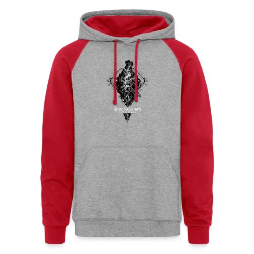 Wilted Rose Turning | Some sorrows don't echo back - Unisex Colorblock Hoodie