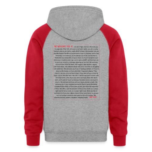 We Welcome You If ... - Unisex Colorblock Hoodie