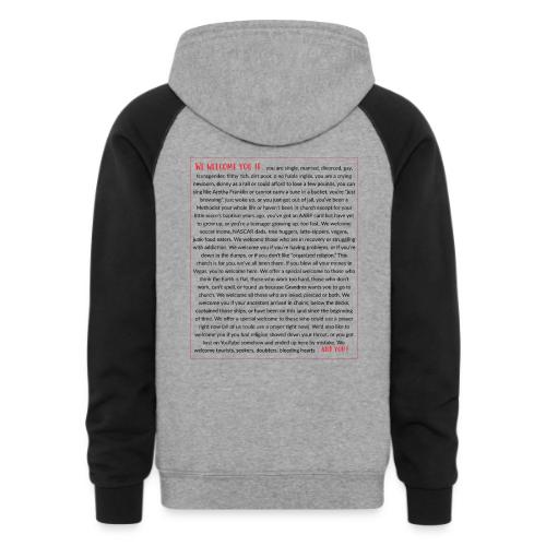 We Welcome You If ... - Unisex Colorblock Hoodie