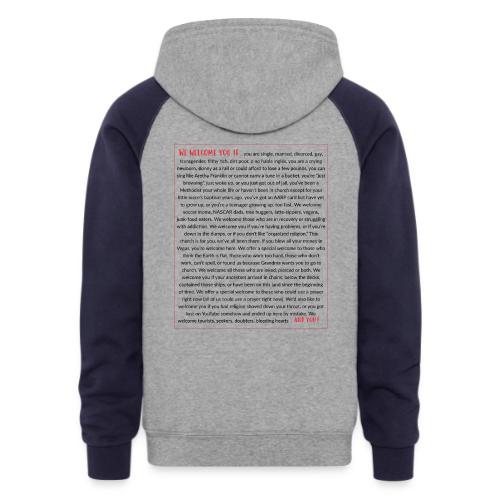 We Welcome You If ... - Unisex Colorblock Hoodie