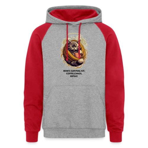 Powered by Sarcasm Cat Tee - Unisex Colorblock Hoodie