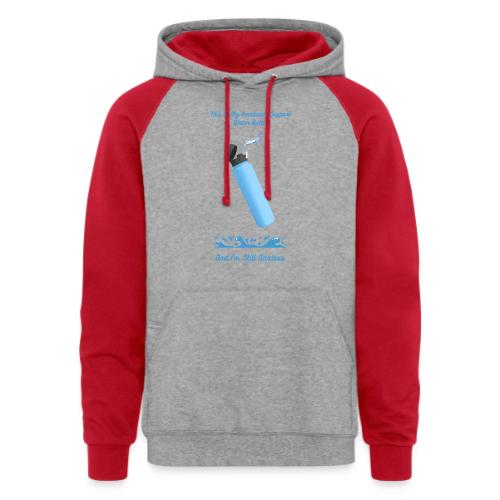 Emotional Support Water Bottle T-Shirt | Still Anx - Unisex Colorblock Hoodie