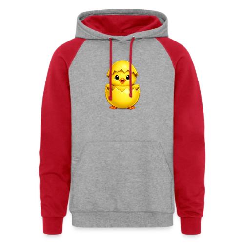 Easter Chick yellow - Unisex Colorblock Hoodie