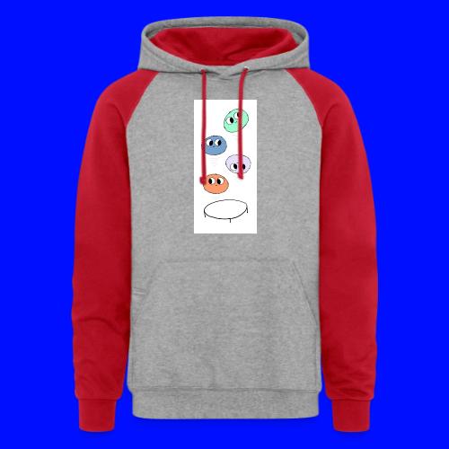Puffs on a Trampoline (iPhone Case) - Unisex Colorblock Hoodie