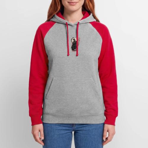 Samurai cherry blossoms - Unisex Colorblock Hoodie