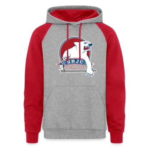 SRJC logo 2018 For Blue - Unisex Colorblock Hoodie