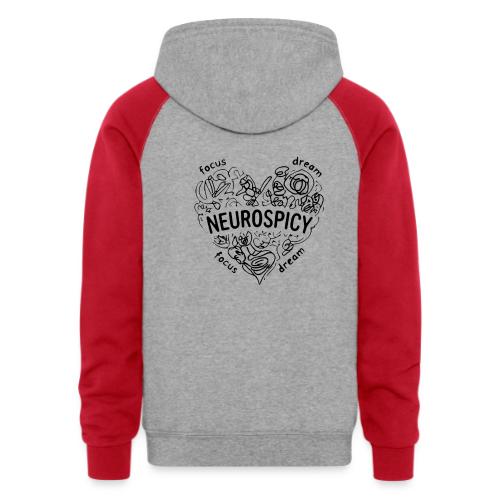 Neurospicy ADHD Hoodie Neurodivergent Gift Hoodie - Unisex Colorblock Hoodie