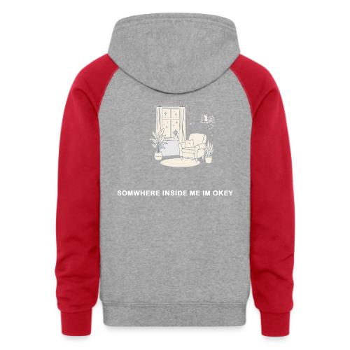 Silent Pain Expression - Unisex Colorblock Hoodie