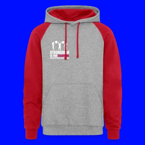 strongman is for everyone - Unisex Colorblock Hoodie