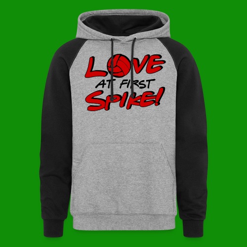 Love at First Spike - Unisex Colorblock Hoodie