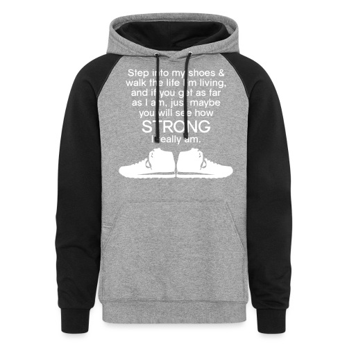 Step into My Shoes (tennis shoes) - Unisex Colorblock Hoodie