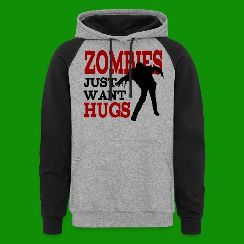 Zombie Hugs - Unisex Colorblock Hoodie