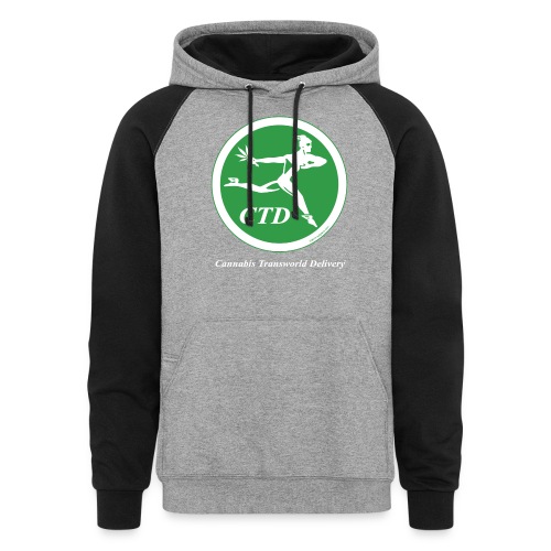 Cannabis Transworld Delivery - Green-White - Unisex Colorblock Hoodie