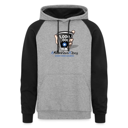AMillionViewsADay - every view counts! - Unisex Colorblock Hoodie