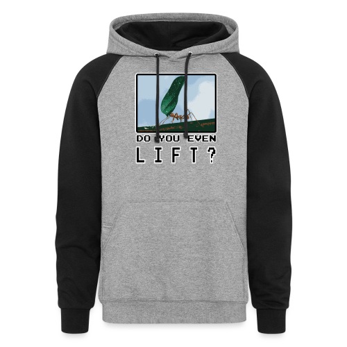 Do you even LIFT? Pretend we're all Ants - Unisex Colorblock Hoodie