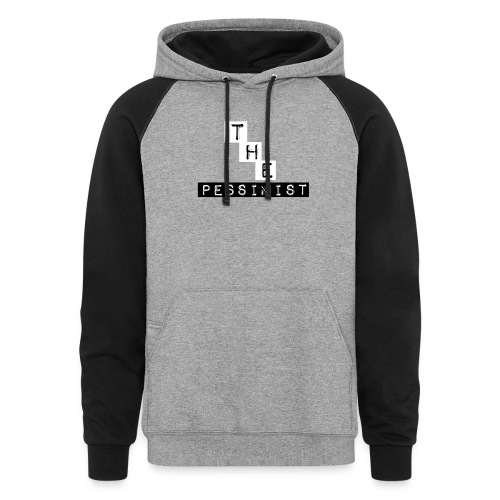 The Pessimist Abstract Design - Unisex Colorblock Hoodie