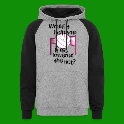 Lower the Net Volleyball - Unisex Colorblock Hoodie