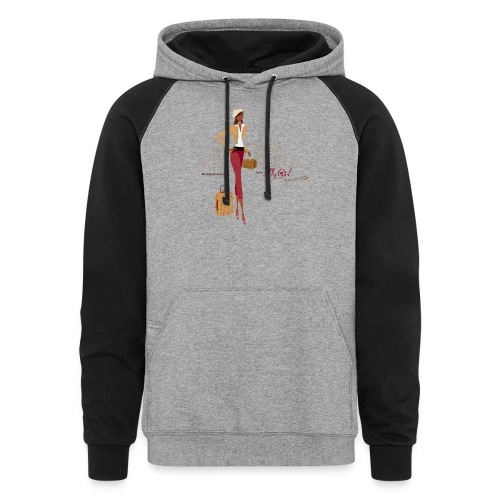 BrowOutfitPNG png - Unisex Colorblock Hoodie