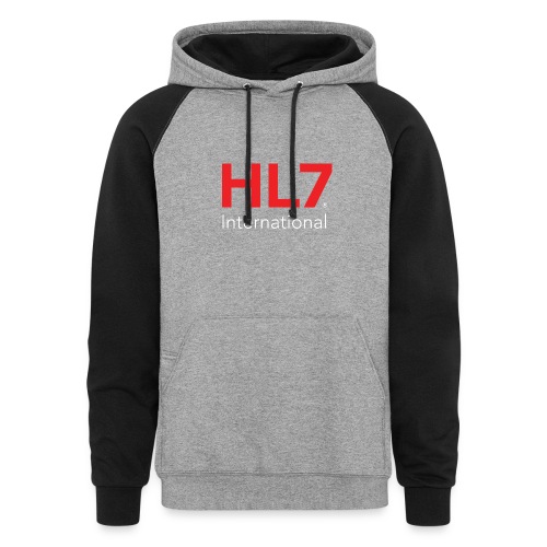 HL7 International Logo - Reverse - Unisex Colorblock Hoodie