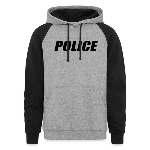 Police Black - Unisex Colorblock Hoodie