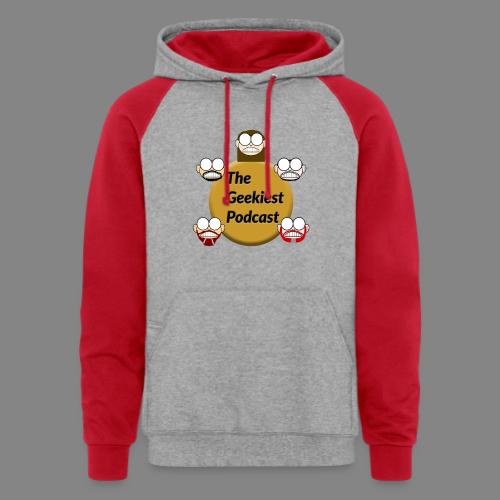 The Geekiest Podcast Logo - Unisex Colorblock Hoodie