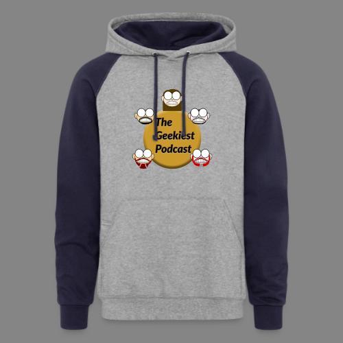 The Geekiest Podcast Logo - Unisex Colorblock Hoodie