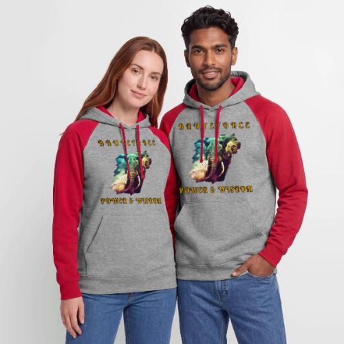 POWER WISDOM - Unisex Colorblock Hoodie