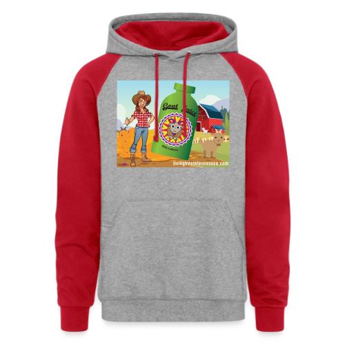 Nicole Sauce's Goat Juice - Unisex Colorblock Hoodie