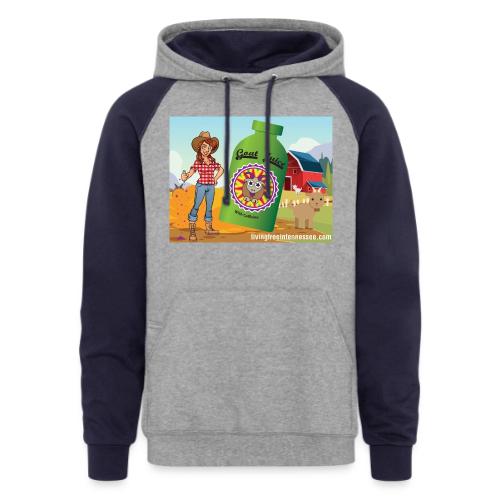 Nicole Sauce's Goat Juice - Unisex Colorblock Hoodie