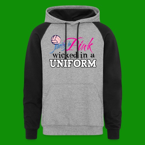 Wicked in Uniform Volleyball - Unisex Colorblock Hoodie