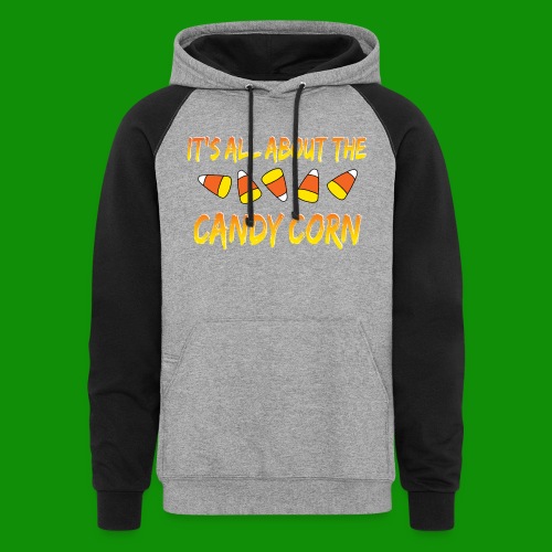 All About the Candy Corn - Unisex Colorblock Hoodie