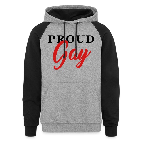 Proud Gay T-Shirt - Unisex Colorblock Hoodie