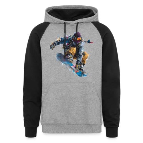 Snowboarding: Splash of Speed - Unisex Colorblock Hoodie
