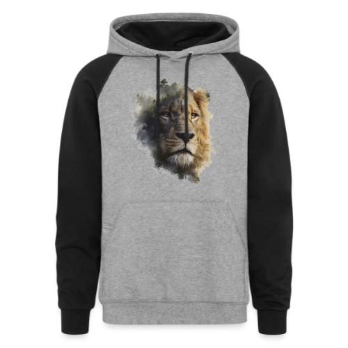 Forest-Soul Lion - Unisex Colorblock Hoodie
