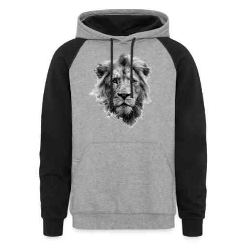 Lion: Monochrome King - Unisex Colorblock Hoodie