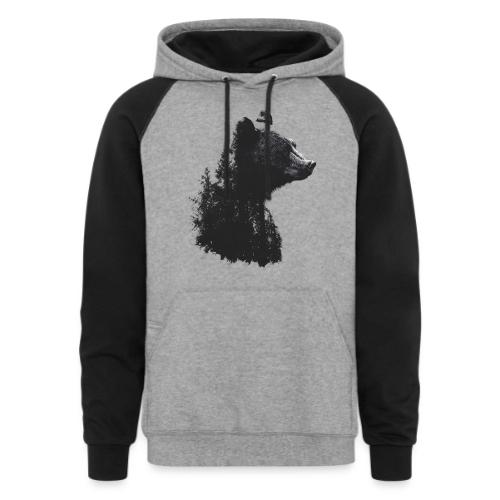 Forest Within the Bear - Unisex Colorblock Hoodie