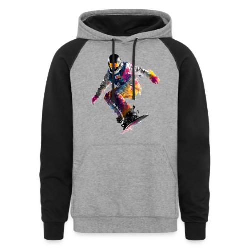 Snowboarding: Frozen Palette - Unisex Colorblock Hoodie