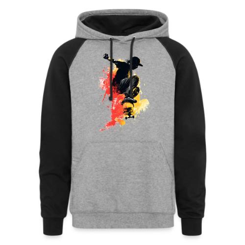 Skateboarding: Splash of Motion - Unisex Colorblock Hoodie