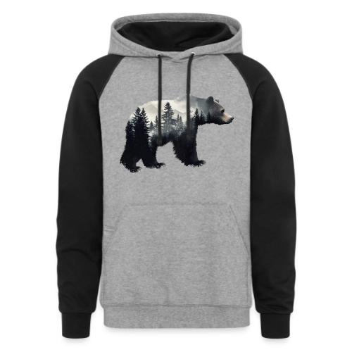 Forest Within the Bear - Unisex Colorblock Hoodie