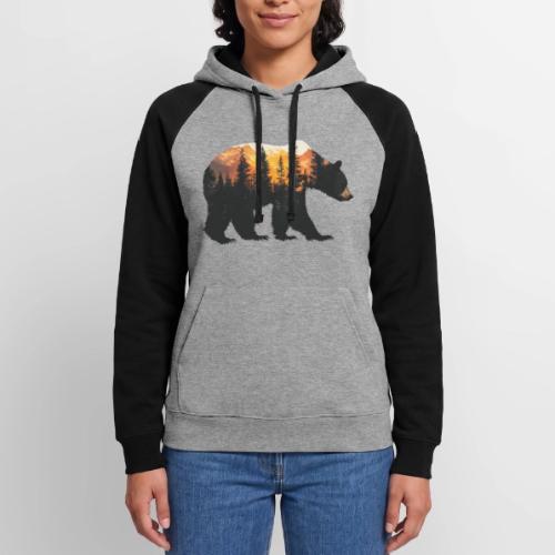 Bear: Sunset Guardian - Unisex Colorblock Hoodie