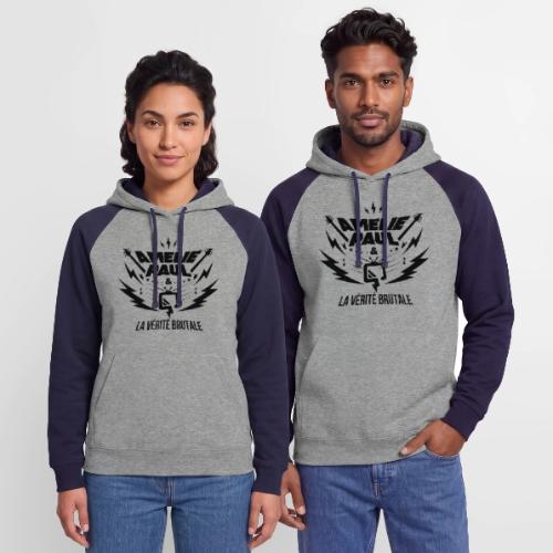 Amélie Paul & La Vérité Brutale (logo noir) - Unisex Colorblock Hoodie