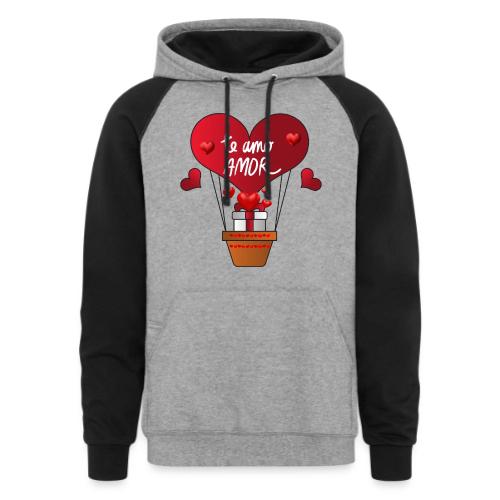 Fashion Valentine's Day Hearts, Gifts February 14 - Unisex Colorblock Hoodie