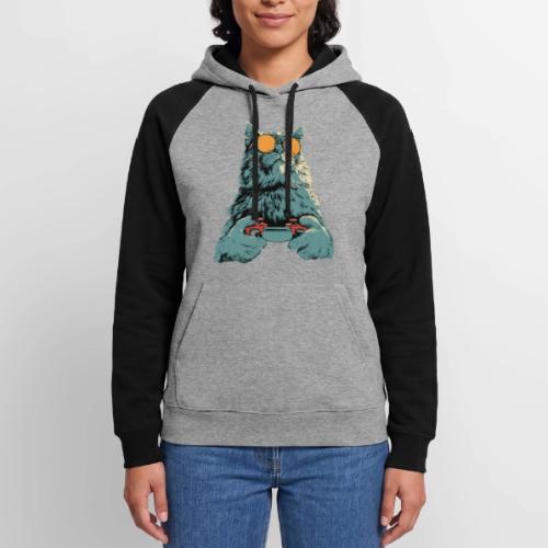 Cat: Fluff Mode On - Unisex Colorblock Hoodie